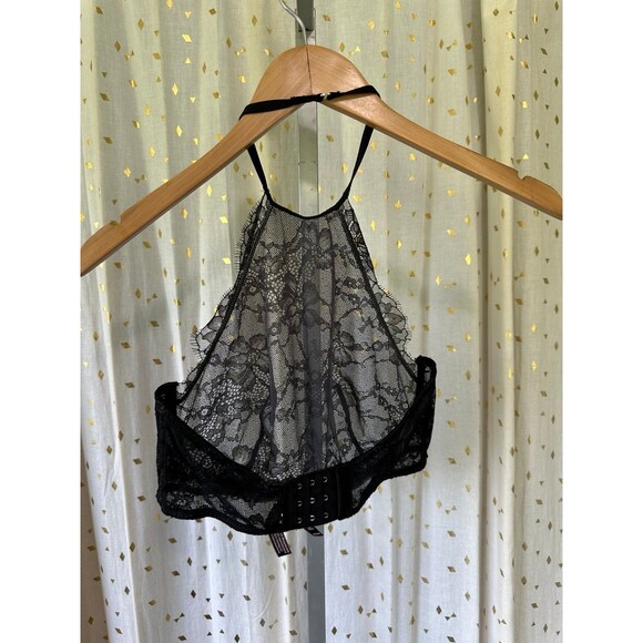 NWOT Victoria's Secret Very Sexy Lace Unlined Halter Wired Bralette 34D - Picture 3 of 6